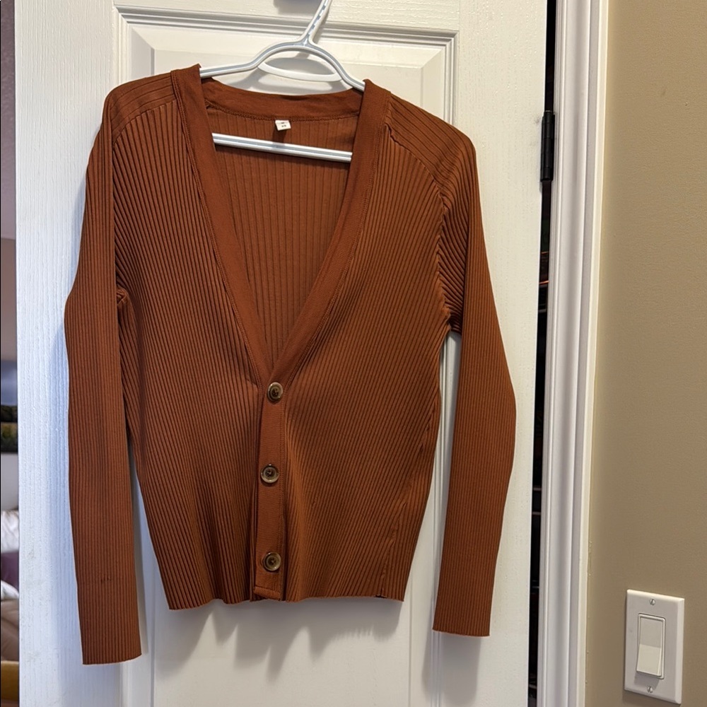 KOTN Ribbed Cardigan - Picture 1 of 2
